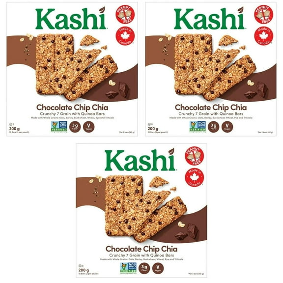 Kashi Seven Grain Chocolate Chip Chia with Quinoa Bars, 210g (3 Pack)