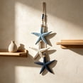 thumbnail image 2 of Wooden Starfish Hanging Ornament, Coastal Beach Style Rope Decor for Home, Cafe, Restaurant, Bathroom, Ocean Theme Wall Art, 2 of 6