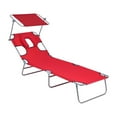 thumbnail image 4 of Sillón de bronceado plegable 3 en 1 para tomar el sol en el patio al aire libre Rojo, 4 of 8