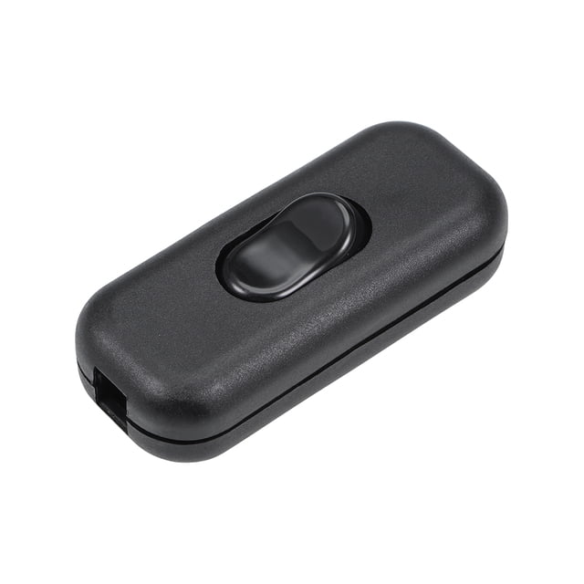 Unique Bargains Inline Cord Switch AC 250V 6A On/Off Rocker Switch Lamp Light Switch Black