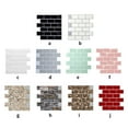 thumbnail image 3 of Adhesivo para azulejos de pared, papel tapiz de plástico de ladrillo 3D, autoadhesivo, calcomanía de decoración de pared para el hogar, BW51, blanco sidaley  HA002477-03, 3 of 6