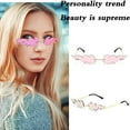 thumbnail image 3 of Gafas de sol sin montura con forma de llama para mujeres y hombres, gafas de sol pequeñas y modernas con protección, 3 of 8