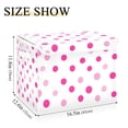 thumbnail image 5 of Yayeee Collapsible Cube Storage Bin with Lid Fabric Closet Decorative Basket with Handles, Purple Polka Dots, 5 of 7