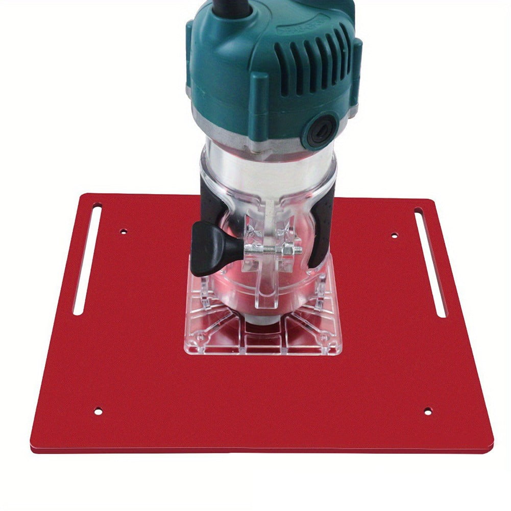 Aluminium Router Table Woodworking Trimmer Electric Wood Milling Flip Plate Red Fangkenuo