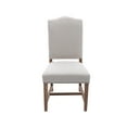thumbnail image 4 of Guyou Elegant Dining Chairs Set of 2, Mid-century Linen Wooden Farmhouse Parsons Chair with Nailhead Trim for Dining Room, Beige, 4 of 12