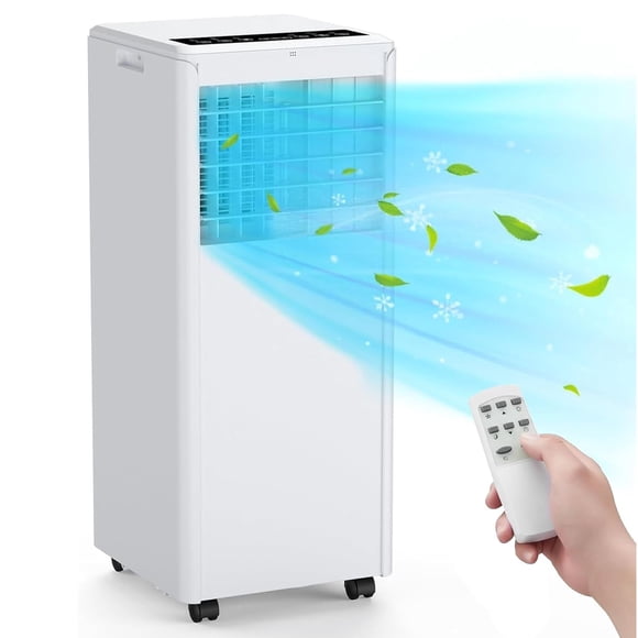 Twister.CK 8000 BTU Portable Air Conditioner, Room Air Conditioner with Cooling, Dehumidifier, Fan, Portable AC Units for Room Cooling Up to 350Sq.ft, Remote Control, Sleep Mode, Black