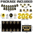 thumbnail image 2 of Forfamy 2026 Graduation Party Supplies, Graduation Party Decorations  Black Gold Themed Set Graduation Banner Balloons Party Supplies, Black, 2 of 9