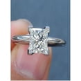 thumbnail image 2 of Limited Time Sale 1 Carat Princess cut Moissanite Diamond Engagement Ring in 10k White Gold on Sale Under 300, 2 of 2
