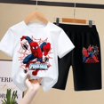 thumbnail image 2 of Conjunto de camisetas de verano de Disney para niños, Marvel Aoger Spiderman, conjunto de tendencia para bebés, pantalones cortos de manga corta, conjunto de dos piezas, ropa para niños, 2 of 4