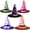 Green, variant on Lighted Witch Hats Lights Halloween Decorations , Hanging Glowing Witch Hats with 3D Realistic LED Halloween Lights for Indoor, Outdoor, Yard, Tree Decor Halloween Party Decorations