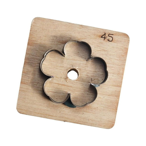 Troquel de corte de cuero con forma de flor, plantilla de corte de cuero reutilizable para álbumes de recortes, hecha a mano 45mm