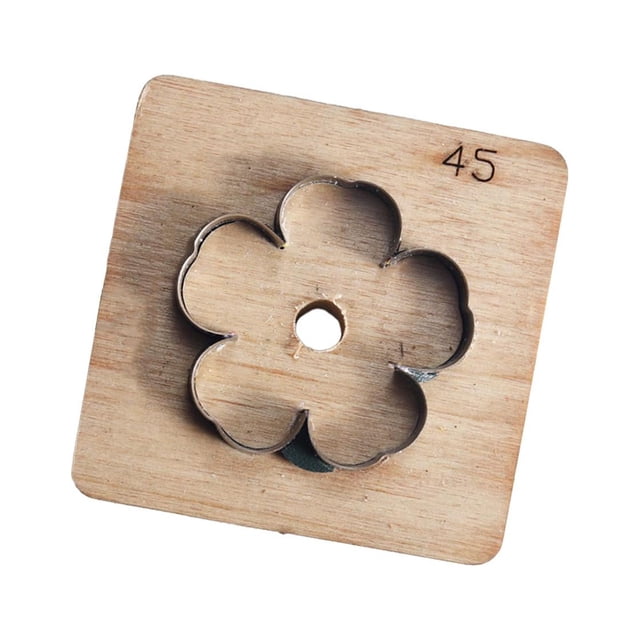 Troquel de corte de cuero de flores, herramienta manual multiusos, portátil, fácil de usar, plantilla de corte de cuero, plantilla de corte de madera 45mm