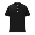thumbnail image 4 of cfhntfmh Men's Henley Shirts Muscle Short Sleeve Casual Lightweight Slim Fit Basic Button T-Shirt with Pocket Basic Pullover Tees, 4 of 5