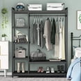 thumbnail image 5 of Tribesigns Free-standing Closet Organizer Garment Rack with 6 Storage Shelves and Hanging Bar, 5 of 7