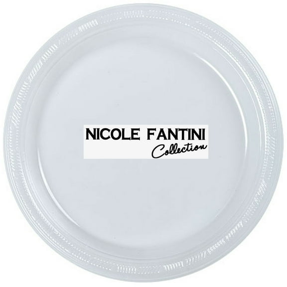 OnlyOneStopShop Disposable Reusable Clear Plastic Dinner Plates Heavy Duty 7" Solid Color Set of 10