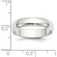 thumbnail image 3 of Solid 14k White Gold 5.2mm Lightweight Half Round Wedding Band Size 8.5 - Ring Size 8.5, 3 of 6