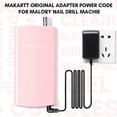 thumbnail image 2 of Makartt Original Power Charger Adapter for Malory Nail Drill, 12V 2A AC Battery Supply Cord for 30000RPM Rechargeable Electric File Manicure Tech Art Salon Home DIY Use E22, 2 of 3