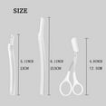 thumbnail image 4 of Ksvsonrvi Eyebrow Razors Sets, 2PCS Razor with Protective Cover, 1PCS Scissor, Facial Hairs Peach Fuzz Removal, Face Shavers (Clear), 4 of 5