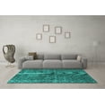 thumbnail image 3 of Ahgly Company Indoor Round Persian Turquoise Blue Bohemian Area Rugs, 8' Round, 3 of 4