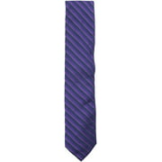 Altea Milano Men's Royal Purple / Eggplant Silk and Viscose Shiny Diagonal Stripe Necktie - One Size