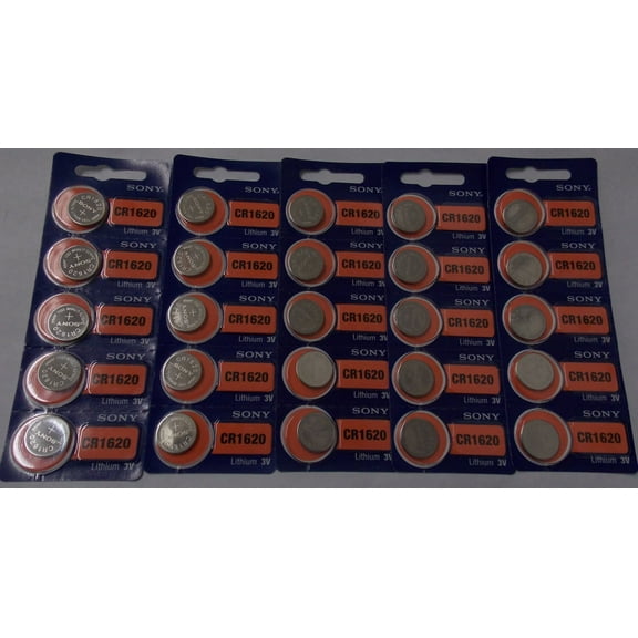 Sony CR1620 3V Lithium Coin Battery - 25 Pack   FREE SHIPPING!
