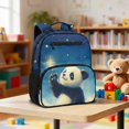 thumbnail image 2 of Jeiento Preschool Backpack for Toddler 2-5, Cute Panda 13.5 Inch Kids School Bag for Boys, Lightweight Bookbag with 2 Side Mesh Pockets, Blue, 2 of 7