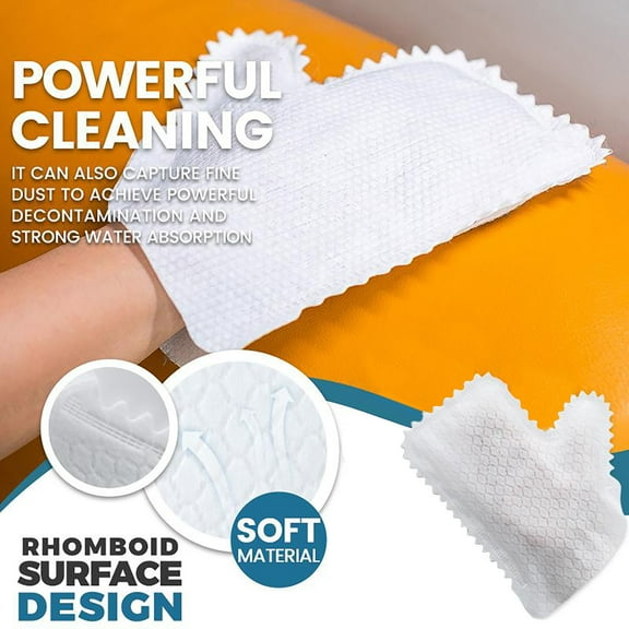 AYktou 40 Pcs Dusting Gloves for House Cleaning,Dual-Sided Disposable Dusting Mitt Microfiber Dusting Cloth,White