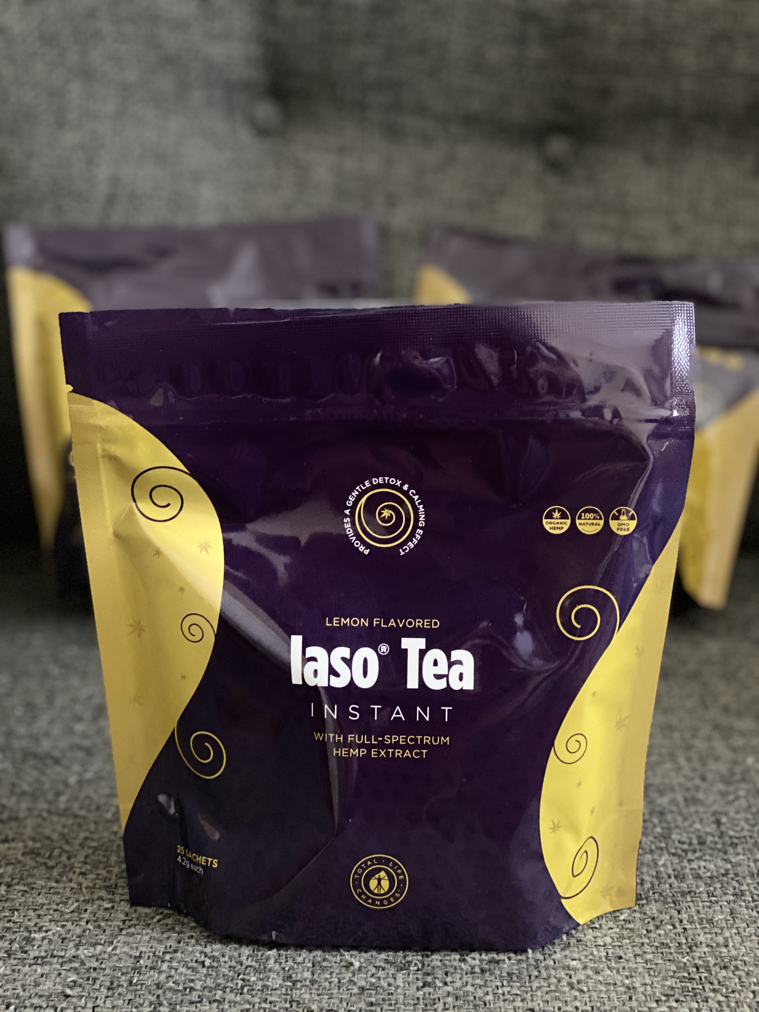 Iaso Instant Tea Lemon Flavored with Hemp Extract 25 Sachets