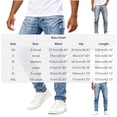 thumbnail image 3 of ZVNAΖH Men's Motorcycle Biker Jeans, Anti-Tear Slim Denim Pants with Stitched Knee Details for Riding & Casual Wear, XS-2XL, 3 of 9
