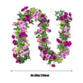thumbnail image 3 of Artificial Rose Garland, 7.9FT Silk Floral Hanging Vine with Pink Flowers for Wedding Arch Decor, Party Home Garden Wall Decoration, 1 Piece, 3 of 8