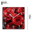thumbnail image 2 of 10 Inch Wall Clock Battery Operated Silent Clock Decorative for Office, Kitchen, Outdoor, Living Room，Rose Floral Retro Style Exquisite, 2 of 4