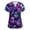 03-Light pink, variant on Women V Neck Halloween Print Scrub Tops, Short Sleeve Pocket Side Split Care Worker Uniform Shirts 03-Light pink XXXL