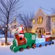 thumbnail image 4 of Tren navideño inflable con luces LED y decoraciones de pingüinos de Papá Noel para jardín, patio, interior y exterior, 4 of 5