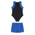 thumbnail image 4 of Zaldita Kids Boys Girls Gymnastics Leotard with Shorts Set Tumbling Dance Biketard Unitard Dancewear Blue 12, 4 of 7