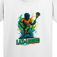 thumbnail image 4 of Inktastic Lacrosse Lax & Loaded Vibrant Sports Art Youth T-Shirt, 4 of 5