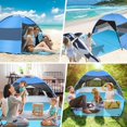 thumbnail image 5 of Large Beach Tent with UPF 50+  , 3 Mesh Windows, Extended Floor for 3-4 People, Portable Shade Canopy for Camping, Fishing, Beach, 5 of 5