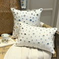 thumbnail image 3 of Pillow Cover White 20x20 inch (50x50 cm), Luxury White Pillow Cover, Mirror Polka Dots Pillow Cover, Polka Dot Contemporary Cushion Cover, Square Cotton Canvas, Circles - White Mirrors, 3 of 10