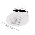 thumbnail image 3 of Hombo Visor Ventilador Carga USB 3 Suministros Verano Brim Wind Speed ​​Brim () White, 3 of 3