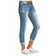 thumbnail image 1 of WILLBEST Jeans Mujer Pantalones Vaqueros Elásticos de Mezclilla para Mujer, Tiro Medio, Cierre de Botones, Corte Entallado, Pantalones Cómodos para Uso Informal Grande, 1 of 8