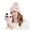 Pink, variant on UFOUND Hat Cap Scarf And Glove Set Fashionable Outdoor Women Warm Three Piece Set Winter