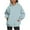 Light Blue, variant on Oversized Hoodies with Pocket Women Cotton Plain Pullover Hooded Sweatshirts Sweater Long Sleeve Fleece Lined Tops (L, Light Blue)