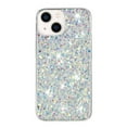thumbnail image 4 of for iPhone 15 Glitter Case, Cute Bling Sparkle Shiny Slim Soft Silicone Reflective Clear TPU Bumper Women Girls Shockproof Protective Phone Case for iPhone 15, White, 4 of 6