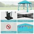 thumbnail image 6 of GAZEBETER 11' x 11' Pop up Gazebo with 4 Sidewalls Mosquito Netting-Waterproof and UV Resistant for Patios,Weddings,Blue, 6 of 9