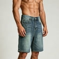 thumbnail image 5 of MHOSTAFH Men's Denim Short Loose Fit Casual Straight Leg Beach Shorts for Men Baggy Summer Golf Dree Shorts with Pocket, 5 of 7