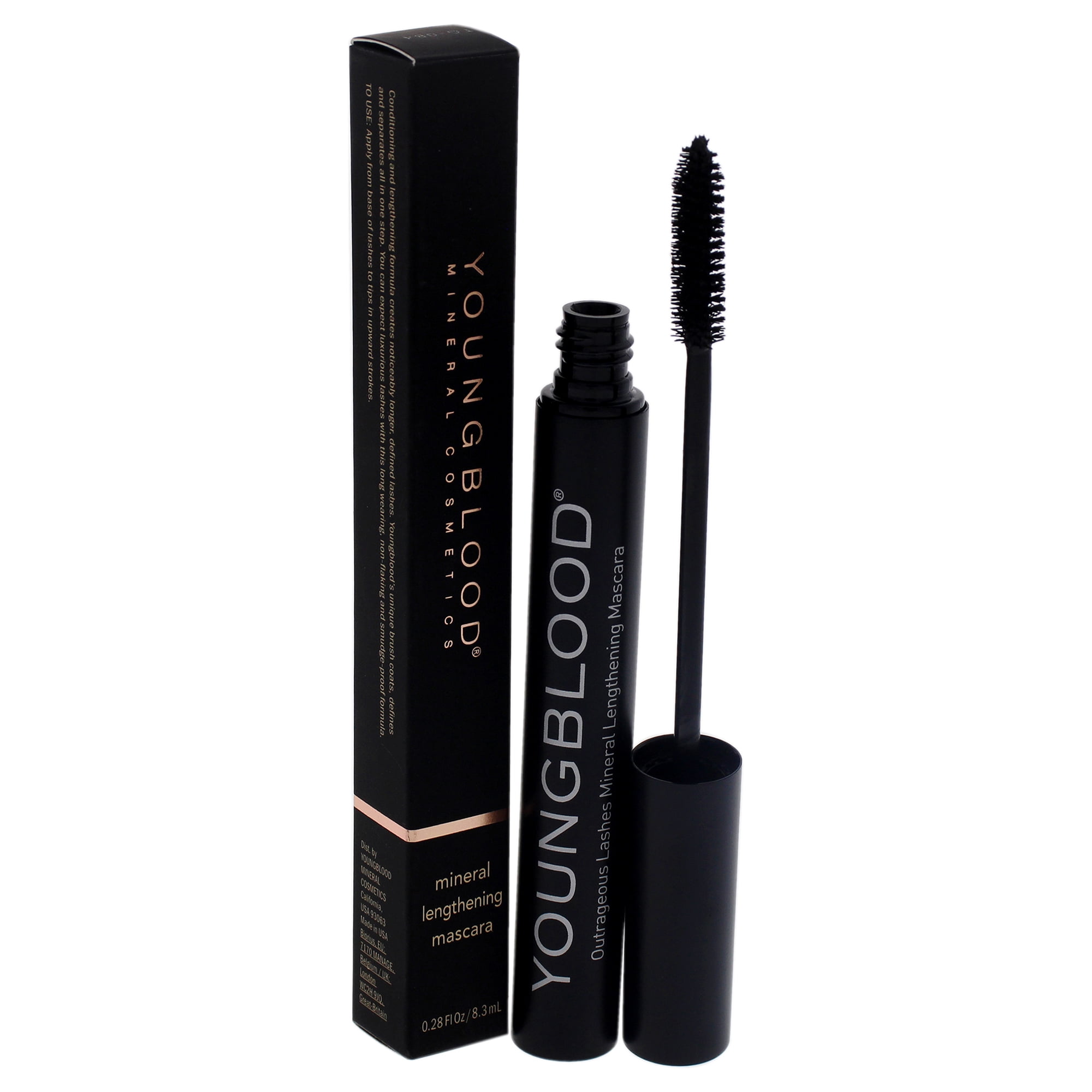 Outrageous Lashes Mineral Lengthening Mascara - Blackout by Youngblood for Women - 0.28 oz Mascara