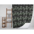 thumbnail image 3 of S4Sassy Black Mimosa Pudica Leaves Bathroom Decor Shower Waterproof Curtain Drapes Resistant-60 x 70 Inch, 3 of 6