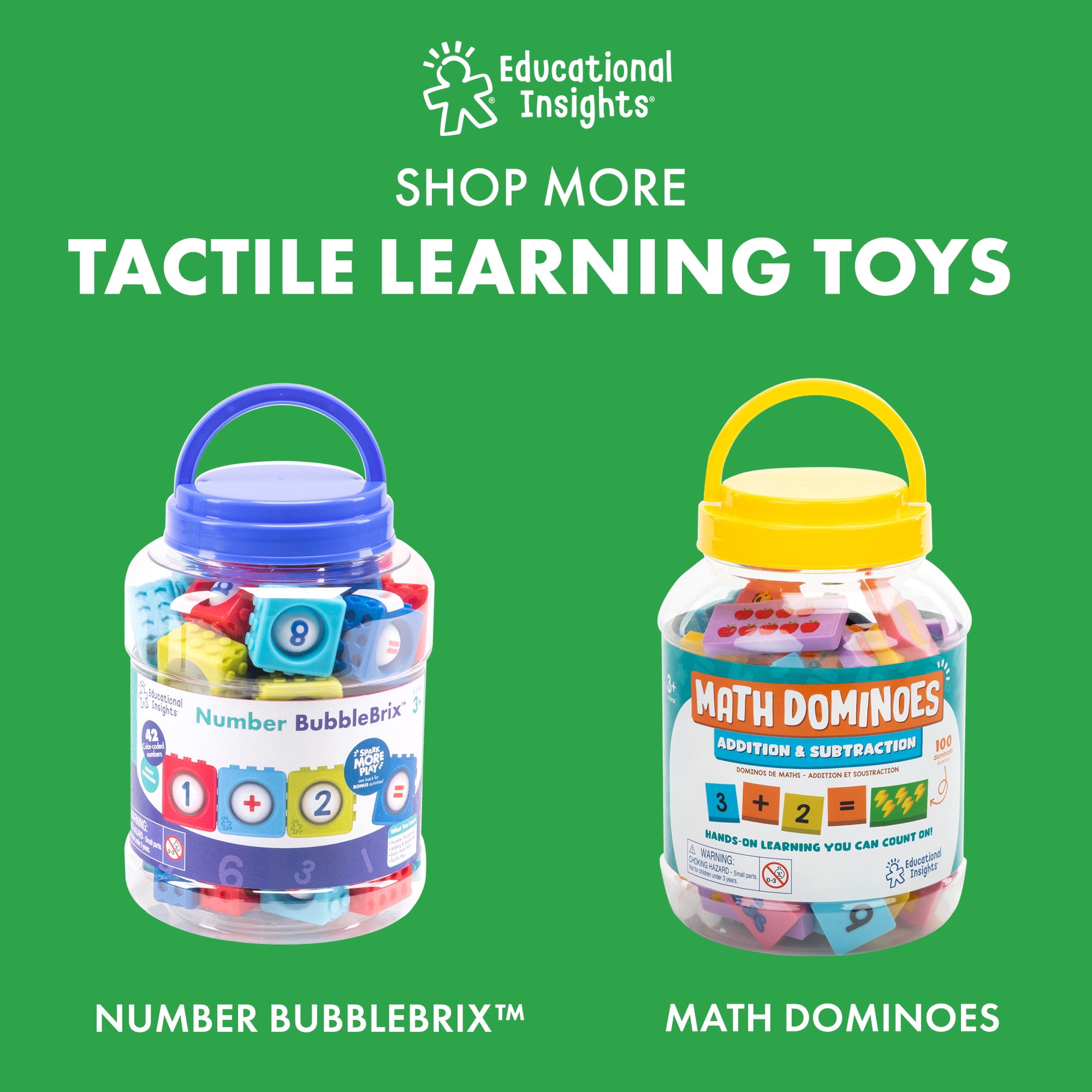 Educational Insights Alphabet BubbleBrix, Pop It Fidget Toy for Toddlers, Preschool Learning, Ages 3+