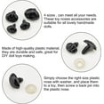 thumbnail image 6 of PH 200 Sets Plastic Safety Noses 4 Styles Dog Noses Crafts Amigurumi Nose with Washers Black Stuffed Craft Nose Triangle Nose for DIY Puppet Plush Animal Teddy Bear Making Black, 6 of 6