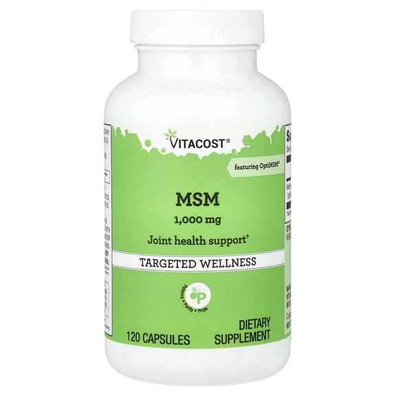 Vitacost MSM, 1,000 mg, 120 Capsules