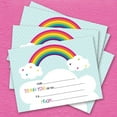 thumbnail image 3 of Rainbows And Hearts Kids Thank You Note Card Pack / 20 Vibrant Fill In Thank You Cards And White Envelopes / 4 5/8" x 6 1/4" Birthday Party Thanks Cards, 3 of 3